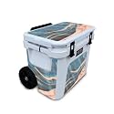 Glossy Glitter Skin Compatible with Yeti Roadie 32 Wheeled Cooler - Sea Dunes - Premium 3M Vinyl Protective Wrap Decal Cover - Easy to Apply | Crafted in The USA by MightySkins