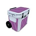 Glossy Glitter Skin Compatible with Yeti Roadie 32 Wheeled Cooler - Solid Purple - Premium 3M Vinyl Protective Wrap Decal Cover - Easy to Apply | Crafted in The USA by MightySkins