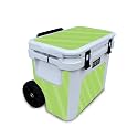Glossy Glitter Skin Compatible with Yeti Roadie 32 Wheeled Cooler - Solid Lime Green - Premium 3M Vinyl Protective Wrap Decal Cover - Easy to Apply | Crafted in The USA by MightySkins