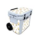 Glossy Glitter Skin Compatible with Yeti Roadie 32 Wheeled Cooler - Yellow Poppy - Premium 3M Vinyl Protective Wrap Decal Cover - Easy to Apply | Crafted in The USA by MightySkins