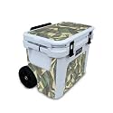 Glossy Glitter Skin Compatible with Yeti Roadie 32 Wheeled Cooler - Polygonal Camo - Premium 3M Vinyl Protective Wrap Decal Cover - Easy to Apply | Crafted in The USA by MightySkins