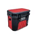 Glossy Glitter Skin Compatible with Yeti Roadie 15 Hard Cooler - Solid Red - Premium 3M Vinyl Protective Wrap Decal Cover - Easy to Apply | Crafted in The USA by MightySkins