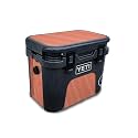Glossy Glitter Skin Compatible with Yeti Roadie 15 Hard Cooler - Solid Salmon - Premium 3M Vinyl Protective Wrap Decal Cover - Easy to Apply | Crafted in The USA by MightySkins