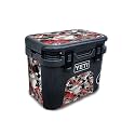 Glossy Glitter Skin Compatible with Yeti Roadie 15 Hard Cooler - Red Camo - Premium 3M Vinyl Protective Wrap Decal Cover - Easy to Apply | Crafted in The USA by MightySkins