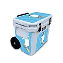 Glossy Glitter Skin Compatible with Yeti Roadie 32 Wheeled Cooler - Skater Penguin - Premium 3M Vinyl Protective Wrap Decal Cover - Easy to Apply | Crafted in The USA by MightySkins