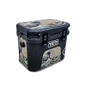 Glossy Glitter Skin Compatible with Yeti Roadie 15 Hard Cooler - Great Wave of Kanagawa - Premium 3M Vinyl Protective Wrap Decal Cover - Easy to Apply | Crafted in The USA by MightySkins