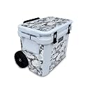 Glossy Glitter Skin Compatible with Yeti Roadie 32 Wheeled Cooler - Gray Camouflage - Premium 3M Vinyl Protective Wrap Decal Cover - Easy to Apply | Crafted in The USA by MightySkins
