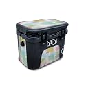 Glossy Glitter Skin Compatible with Yeti Roadie 15 Hard Cooler - Watercolor White - Premium 3M Vinyl Protective Wrap Decal Cover - Easy to Apply | Crafted in The USA by MightySkins