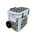 Glossy Glitter Skin Compatible with Yeti Roadie 32 Wheeled Cooler - Nighttime Skulls - Premium 3M Vinyl Protective Wrap Decal Cover - Easy to Apply | Crafted in The USA by MightySkins
