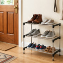 Glostella 3 Layer Stainless Steel Shoes Rack