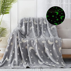 Glow in The Dark Star Moon Blanket