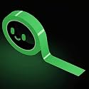 Glow in The Dark Tape 0.5Inch x 40FT - Fluorescent Glow Tape High-Adhesion Waterproof,Fluorescent Safety Tape, Photoluminescent for Stairs, Bikes, Outdoor Gear,Halloween DIY，Walls and Exit Sign
