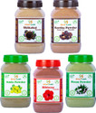 Glow Lush 100% Pure Amla, Reetha, Shikakai, Hibiscus, Neem Powder Combo (125g Each) (625 g)