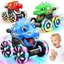 Glow Monster Trucks for Toddlers:3 Pack Dinosaur Cars,Boy,Move Mouth Gifts
