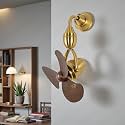 Glowave Compact 3-Blade WallCeiling Fan Gold Finish