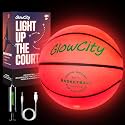 GlowCity Glow in The Dark Basketball - Size 5, 6, 7 Light Up Ball for Kids, Teens & Adults - Night Outdoor Games - Sports Birthday Gifts Ideas for Boys Ages 6 7 8 9 10 11 12 13 14 15