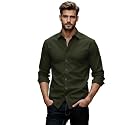 Glowic Men39s Plain Casual Shirt Cotton