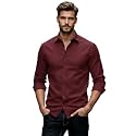 Glowic Men39s Plain Casual Shirt Cotton