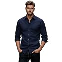 Glowic Men39s Plain Casual Shirt Cotton