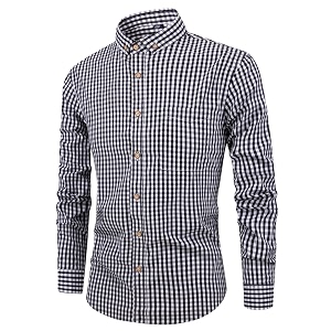 Glowic Mens Checkered Casual Shirt Full
