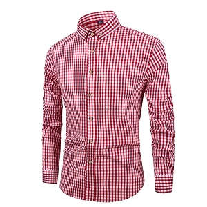 Glowic Mens Checkered Casual Shirt Full