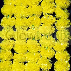 marigold fluffy reusable artificial flowers garlands door toran setdoor hangings for decoration 45ft - 5 pack of 5 strings