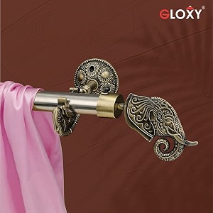 gloxy enterprise aluminium antique finish curtain brackets parda holdercurtain holders and 1 inch rod support fittings pair of 2