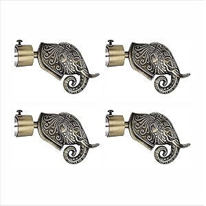 gloxy enterprise aluminium antique finish curtain brackets parda holdercurtain holders and 1 inch rod support fittings pair of 2