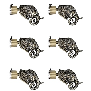 gloxy enterprise aluminium antique finish curtain brackets parda holdercurtain holders and 1 inch rod support fittings pair of 3