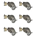 GLOXY ENTERPRISE Aluminium Antique Finish Curtain Brackets Parda Holder/Curtain Holders and 1 Inch Rod Support Fittings (Pair of 3)