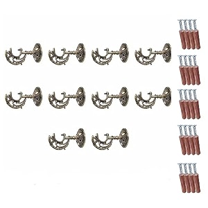 gloxy enterprise aluminum antique finish curtain brackets parda holders with support fittings 1 inch rod pocket finials designer door and window pair of 5