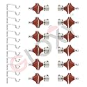 GLOXY ENTERPRISE Stainless Steel Samosa Shape Brackets Parda Holder with Support 1 Inch Curtains Rod Pocket Finials Designer Door and Window Curtain Holders and Rod Support Fittings (Maroon 6 Pair)