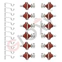 GLOXY ENTERPRISE Stainless Steel Samosa Shape Brackets Parda Holder with Support 1 Inch Curtains Rod Pocket Finials Designer Door and Window Curtain Holders and Rod Support Fittings (Maroon 6 Pair)