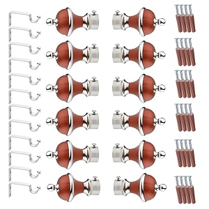 gloxy manjira shape stainless steel amp abs curtain bracket parda holder with support 1 inch rod pocket finials designer door and window rod support fittings curtain rod holdermaroon pair of 6