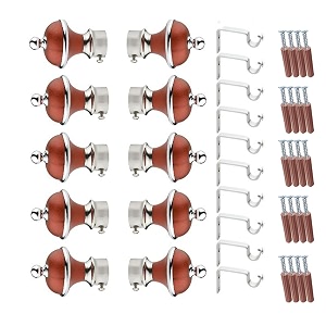 gloxy manjira shape stainless steel amp abs curtain bracket parda holder with support 1 inch rod pocket finials designer door and window rod support fittings curtain rod holdermaroon pair of 5