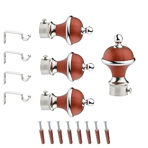 gloxy manjira shape stainless steel amp abs curtain bracket parda holder with support 1 inch rod pocket finials designer door and window rod support fittings curtain rod holdermaroon pair of 2