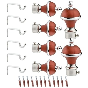 gloxy manjira shape stainless steel amp abs curtain bracket parda holder with support 1 inch rod pocket finials designer door and window rod support fittings curtain rod holdermaroon pair of 3