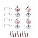 GLOXY Single Diamond Aluminum Curtain Brackets Parda