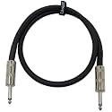 GLS Audio Speaker Cable - 12AWG Speaker Wire, 1/4 in TS Connector, 3 Ft