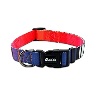 glucklich polyester printed adjustable dog collar with quick release buckle amp metal d-ring - durable pet collar dogs-girl boy puppy walking running training collar pack of 1 m watermelon sugar