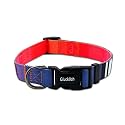 Glucklich Polyester Printed Adjustable Dog Collar with Quick Release Buckle & Metal D-Ring - Durable Pet Collar Dogs-Girl Boy Puppy Walking Running Training Collar Pack of 1 (M, Watermelon Sugar)