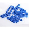 Glucometer Round Lancet Needle - Pack of 100 Pieces Single Use Sugar Test (Blue Color) Made in India