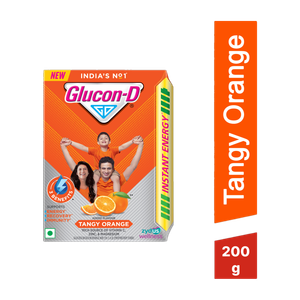 glucon-d tangy orange with 3 benefits of energy recovery and immunity refill sports drink