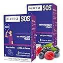 Glucose SOS Glucose Powder Packets with Natural Dextrose, Fast-Absorption That Instantly Dissolves in Your Mouth with No Water Needed, Berry Medley 12 Servings