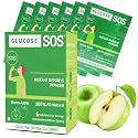Glucose SOS Powder Packets with Natural Dextrose, Fast-Absorption That Instantly Dissolves in Your Mouth with No Water Needed, Green Apple 6 Servings