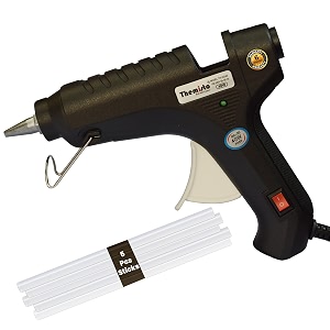 themisto - built with passion glue gun with glue sticks 40w hot melt with anti drip for arts and craftsdiy projectsleak proof glue gun with strong gumming glue sticks5 pc glue sticksblack