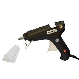 themisto 40w hot melt glue gun with anti drip for arts and crafts diy projects leak proof glue gun with strong gumming glue sticks 25 pc glue sticks black