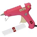 Themisto - Built With Passion 40W Anti-Drip Glue Gun With 5 Sticks for Arts & Crafts, DIY | Leak-Proof, Strong Gumming (Pink) - Corded Electric