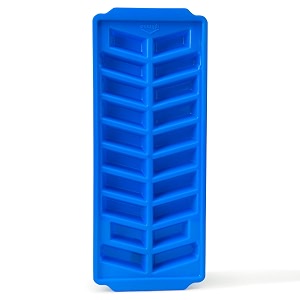 gluman plastic reusable ice stick trays for freezer with easy release narrow ice stick cubes for small mouth sport bottles whiskey cocktail set of 4 268 x 108 x 20 cm blue