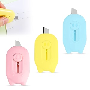 glun 3 piece letter opener cutter knife small cute mini cutter stationery mini box cutter for cardboard opener amp envelope packaging